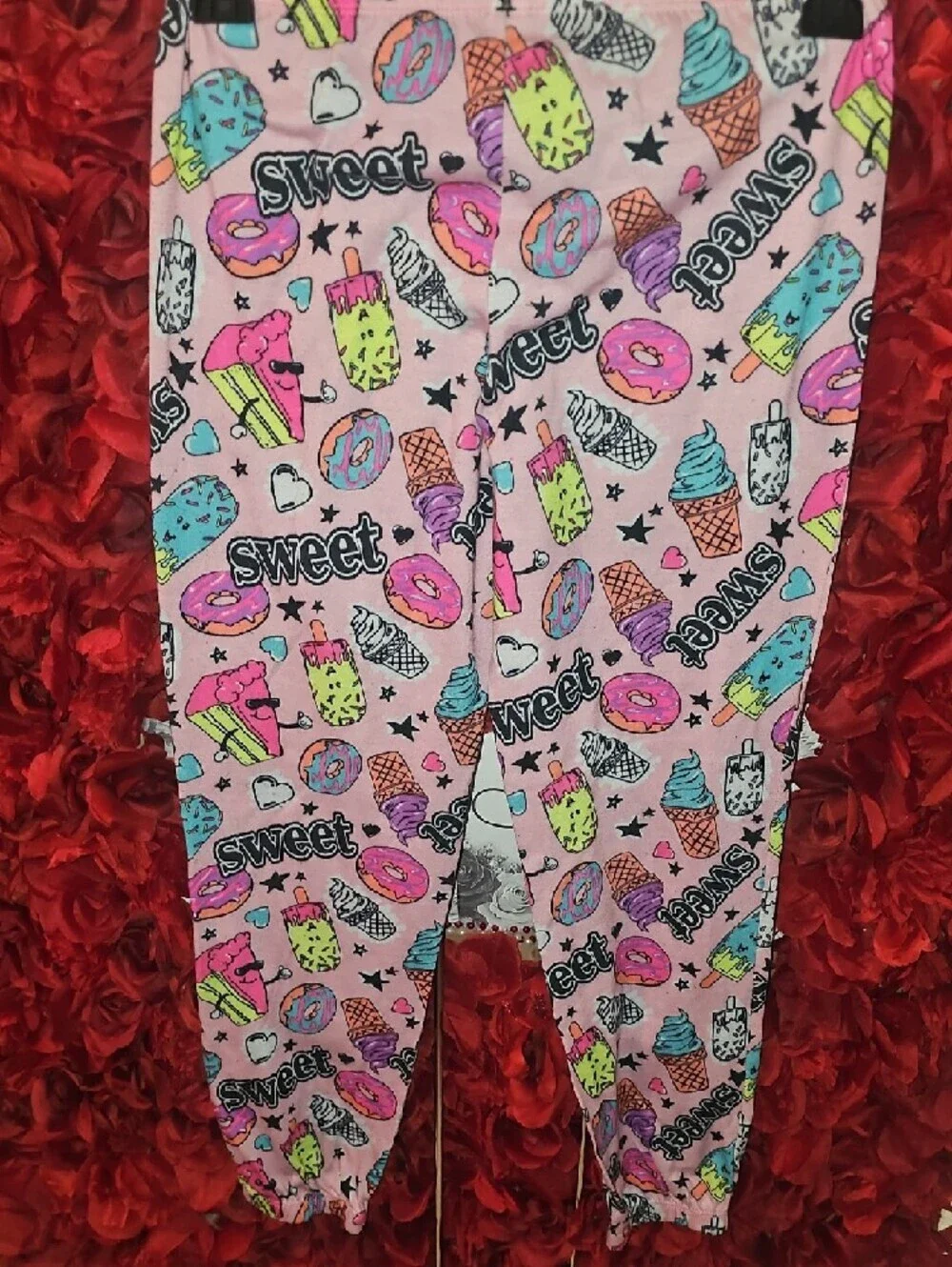Justice Girls Pink Sweet Treats Pajama Bottoms Size 10